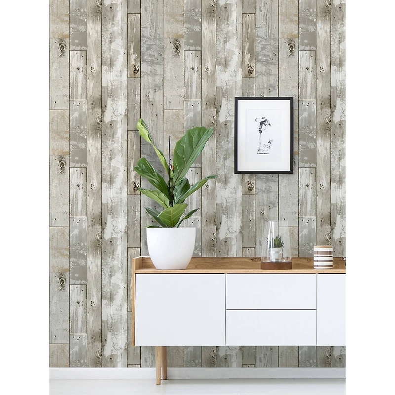 InHome Driftwood Peel & Stick Wallpaper