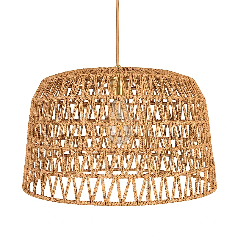 Hello Honey® 19.5" Natural Woven Pendant Lamp