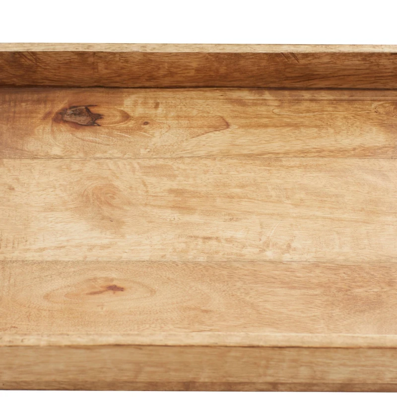 Rustic Brown Mango Wood Tray Set