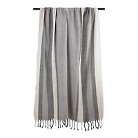 DII® Black Plaid Bold Herringbone Throw