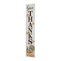 Glitzhome® 42" Thanksgiving Give Thanks Porch Sign