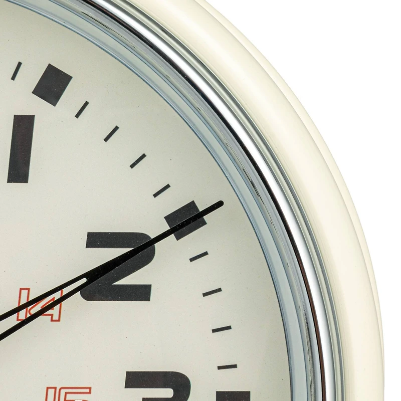 Hello Honey® 12" Cream Chic Round Wall Clock