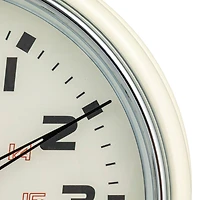 Hello Honey® 12" Cream Chic Round Wall Clock