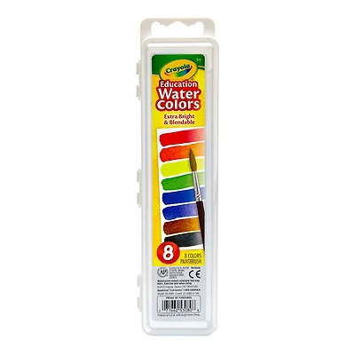 Crayola® 8 Color Educational Watercolor Set
