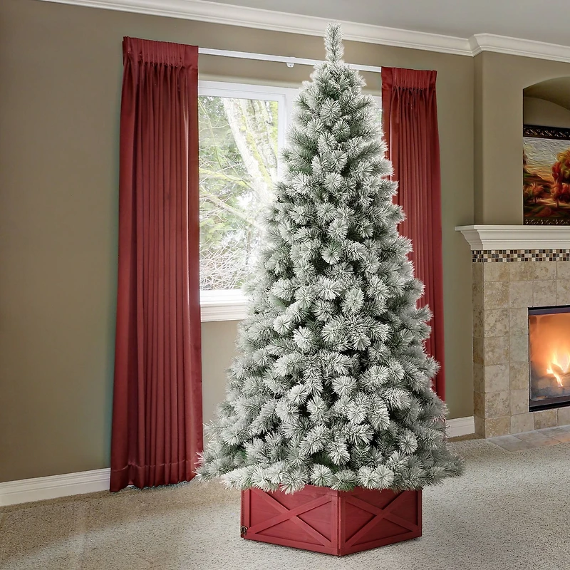 9ft. Pre-Lit Artificial Spruce Christmas Tree, Warm White LED Lights