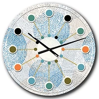 Designart 'Abstract Retro Design I Mid-Century Modern Wall Clock