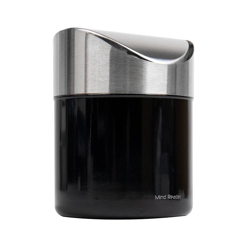 Mind Reader 0.4gal. Black Mini Countertop Trash Can, 2ct.