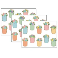 Teacher Created Resources Rustic Bloom Mason Jars Accents, 3 Packs of 30