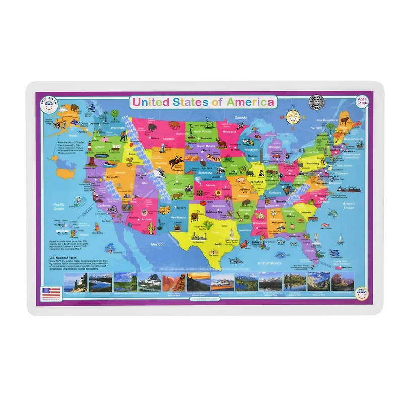 Tot Talk United States Of America Placemat