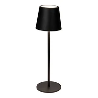 Hello Honey® 14.5" Black Round Metal LED Rechargeable Table Lamp