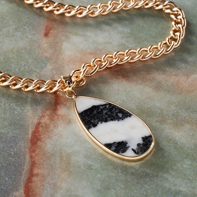 Zebra Jasper Teardrop Pendant by Bead Landing™