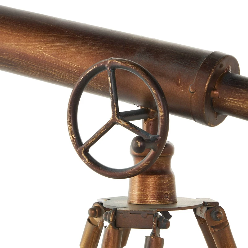 18" Brass Metal Telescope Decoration