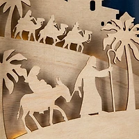 Glitzhome® 17" Lighted Christmas Nativity Advent Calendar Décor