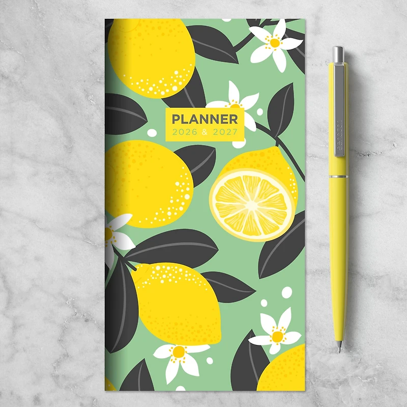 2026-2027 Lemon Blossom Small Monthly Pocket Planner