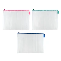 14" Mixed Mesh Zipper Pouches by Simply Tidy®, 3ct.