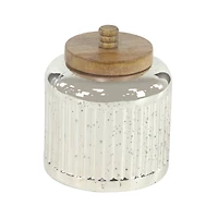 The Novogratz Silver Glass Farmhouse Decorative Jar Set