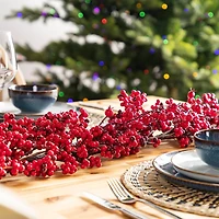 Glitzhome® 6ft Christmas Red Berries Garland