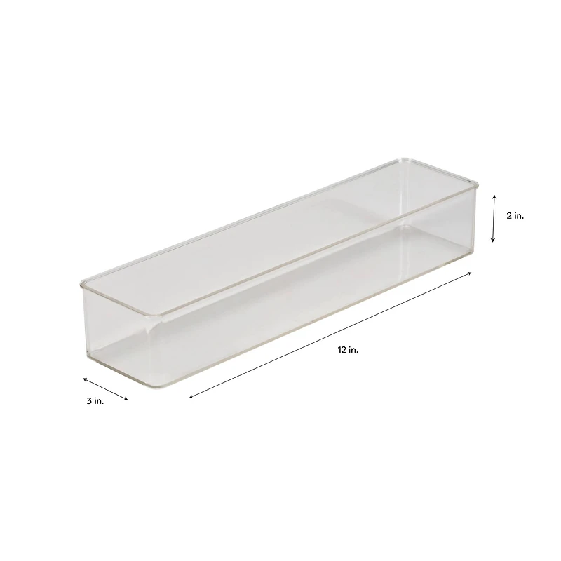 Simplify Long Narrow Clear Drawer Organizer