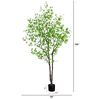 10ft. Potted Artificial Minimalist Enkianthus Tree