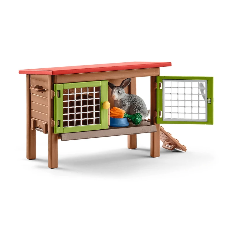 Schleich Farm World Rabbit Hutch Playset