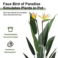 Glitzhome® 5.25ft. Faux Bird of Paradise Plant in Pot