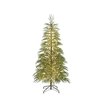 7ft. Pre-Lit Alpine Artificial Christmas Tree, Warm White LED Lights by Ashland®