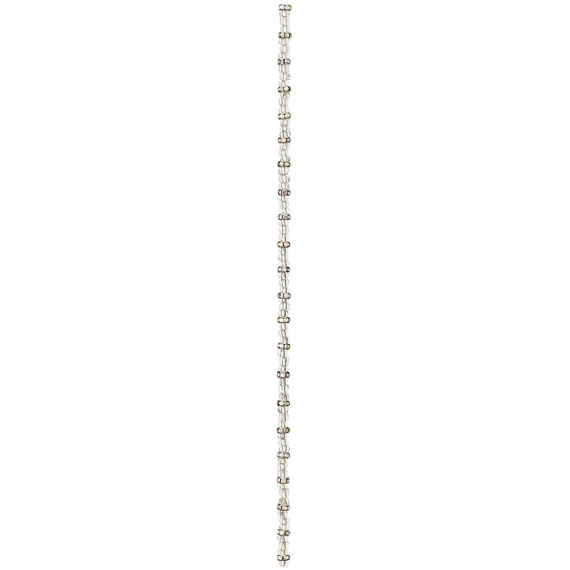 12 Pack:  Crystal Glass & Metal Rondelle Beads, 5mm by Bead Landing™