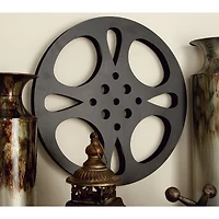 Gray Round Metal Industrial Wall Décor