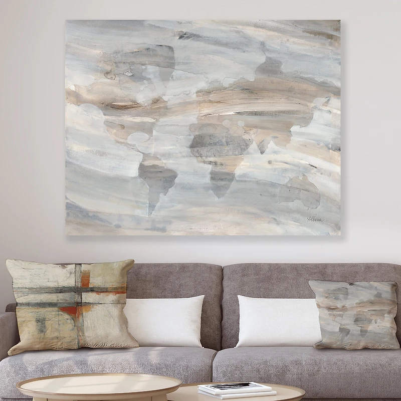 Designart - Misty World Map