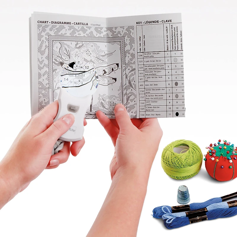 OttLite 2" Rimless Pendant LED Magnifier