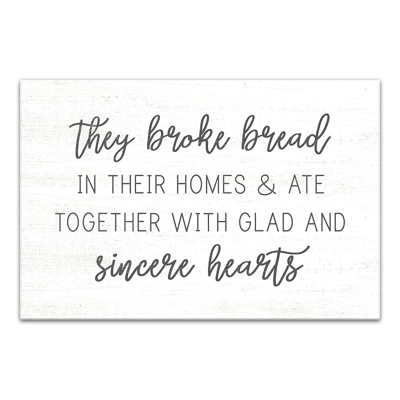 They Broke Bread 30" x 20" Canvas Wall Art