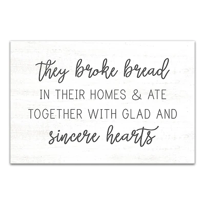 They Broke Bread 30" x 20" Canvas Wall Art