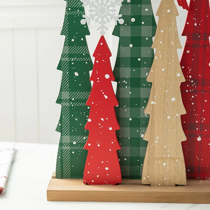 Glitzhome® 23.5" Wooden Christmas Tree Table Décor