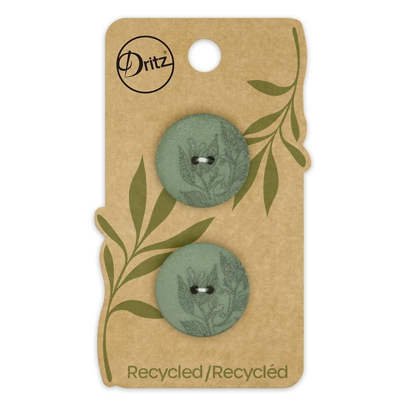 Dritz® 23mm Recycled Hemp Round Floral Button