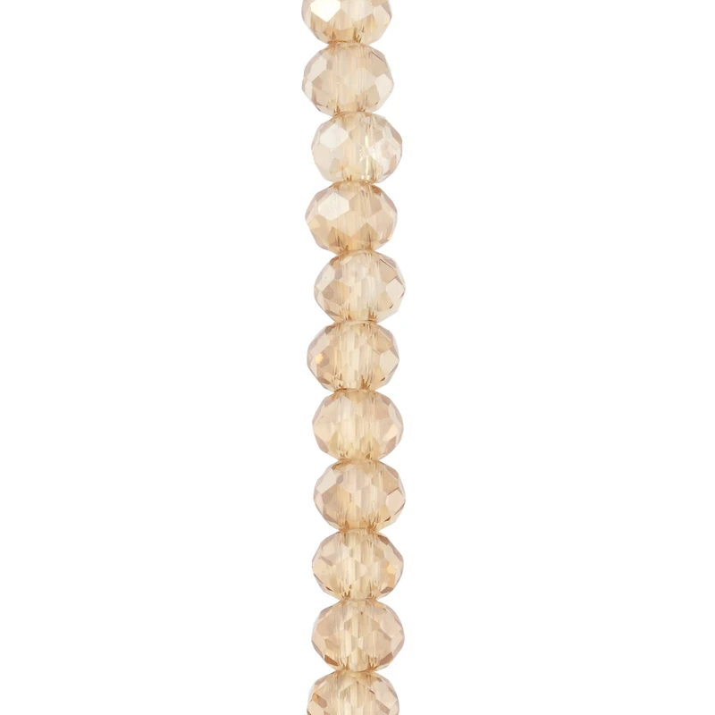 Champagne Glass Faceted Rondelle Beads by Bead Landing