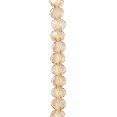 Champagne Glass Faceted Rondelle Beads by Bead Landing