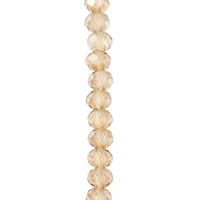 Champagne Glass Faceted Rondelle Beads by Bead Landing