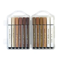 The Pencil Grip Magic Stix Triangular Global Skin Tone Washable Markers, 6 Packs of 12