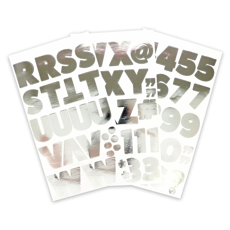Silver Foil Bold Vinyl Alphabet Sticker Sheets by Recollections™