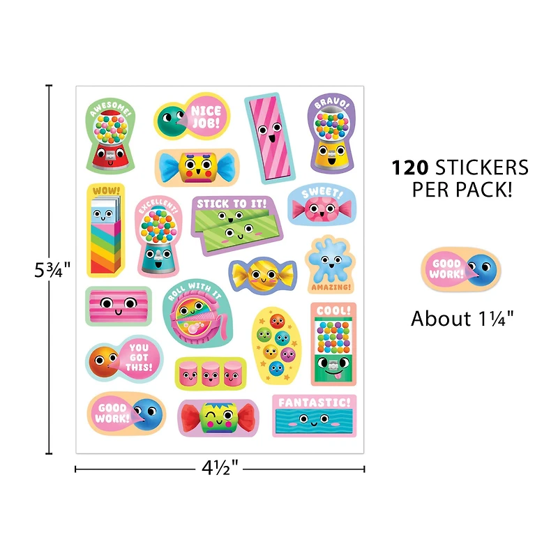 Teacher Created Resources® Bubble Gum Smelly Stickers, 6 Packs of 120