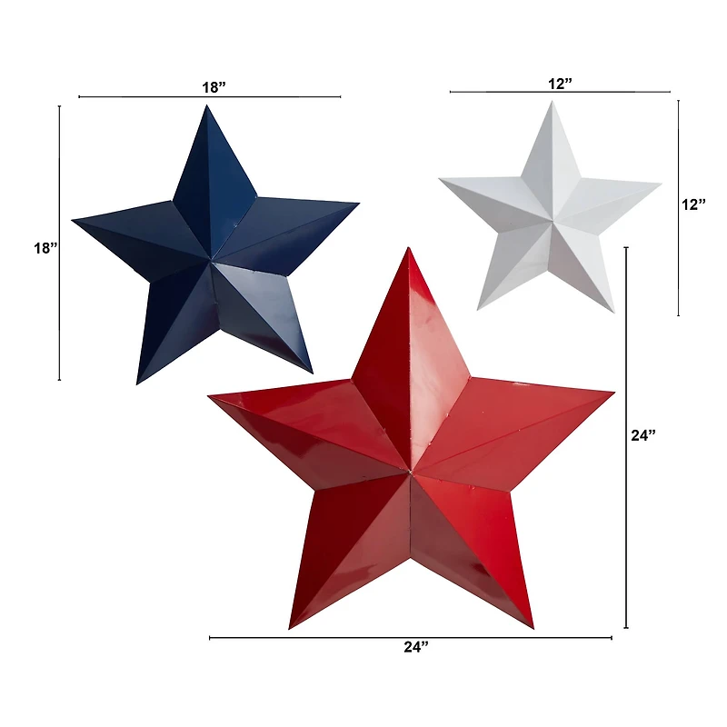 Americana Farmhouse Stars Wall Décor Set