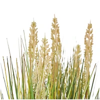 18" Green Foliage Artificial Plant with Black Pot