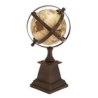 12" Brown Aluminum Industrial Globe