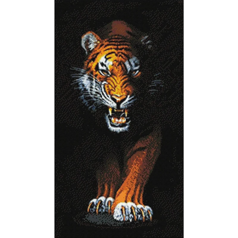 Wizardi Stalking Tiger Diamond Painting Kit