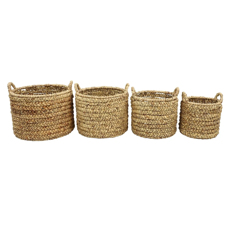 Brown Seagrass Coastal Storage Basket Set