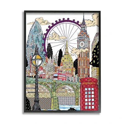 Stupell Industries Arabesque London Landmarks Framed Wall Art