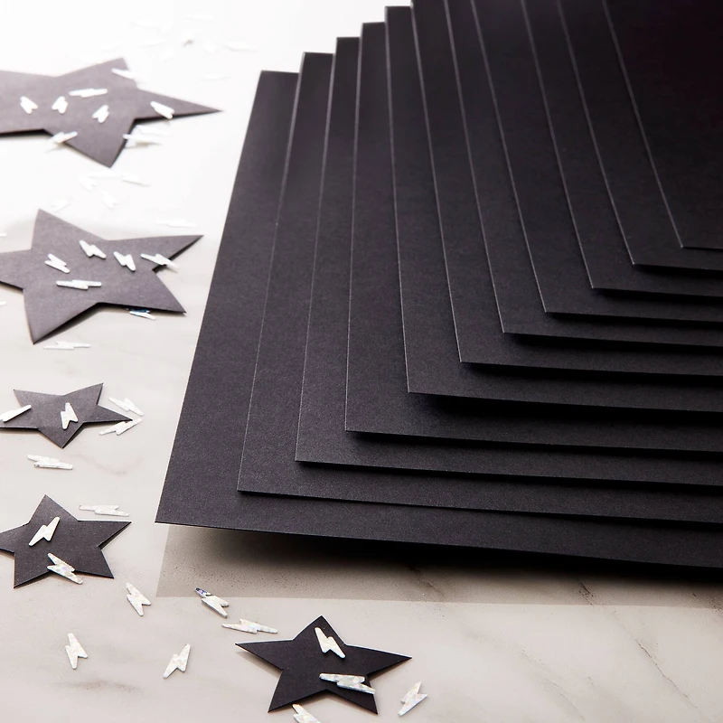 9 Packs: 100 ct. (900 total) Black 12" x 12" Cardstock Paper by Recollections™