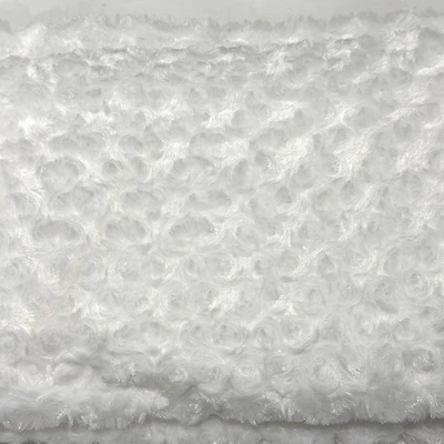 Feldman Optic White Swirl Faux Fur Mink Fabric