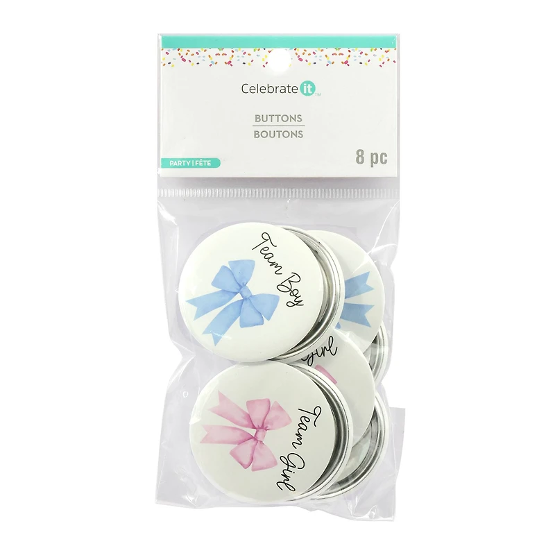 2" Team Boy & Team Girl Buttons by Celebrate It™
