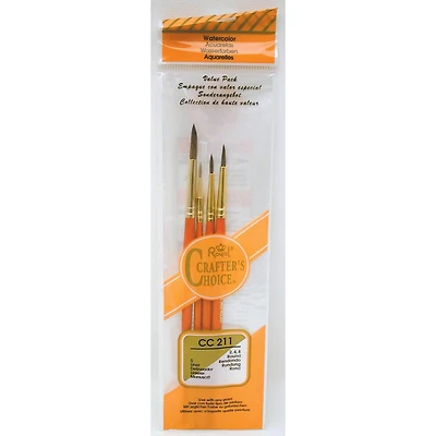 Royal® Crafter's Choice™ Orange 4 Piece Watercolor Brush Set